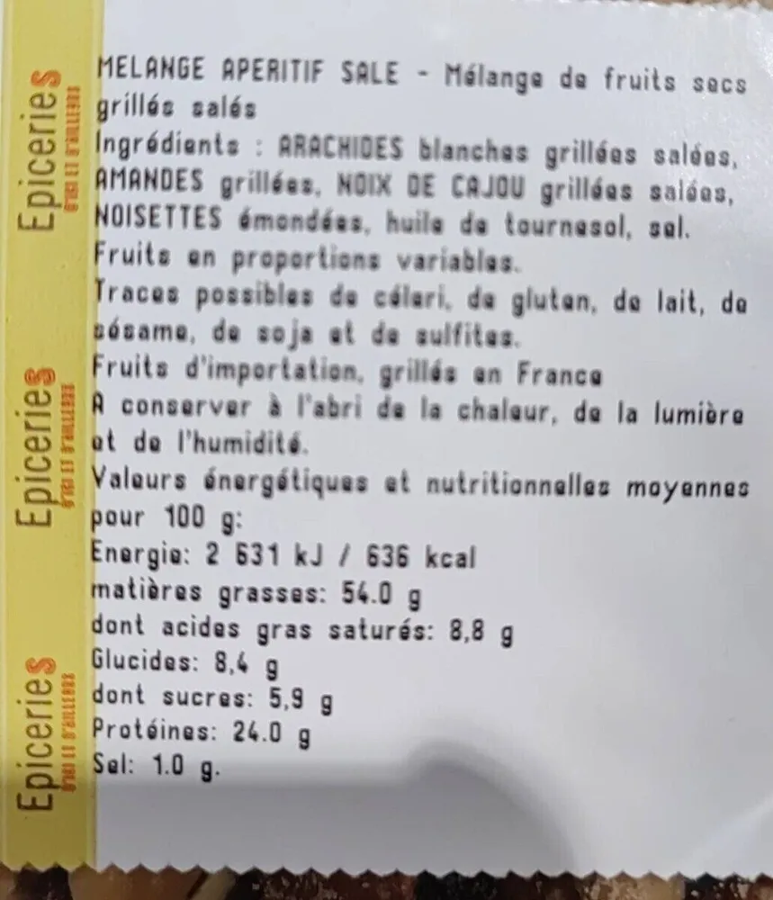 Mélange apéritif salé