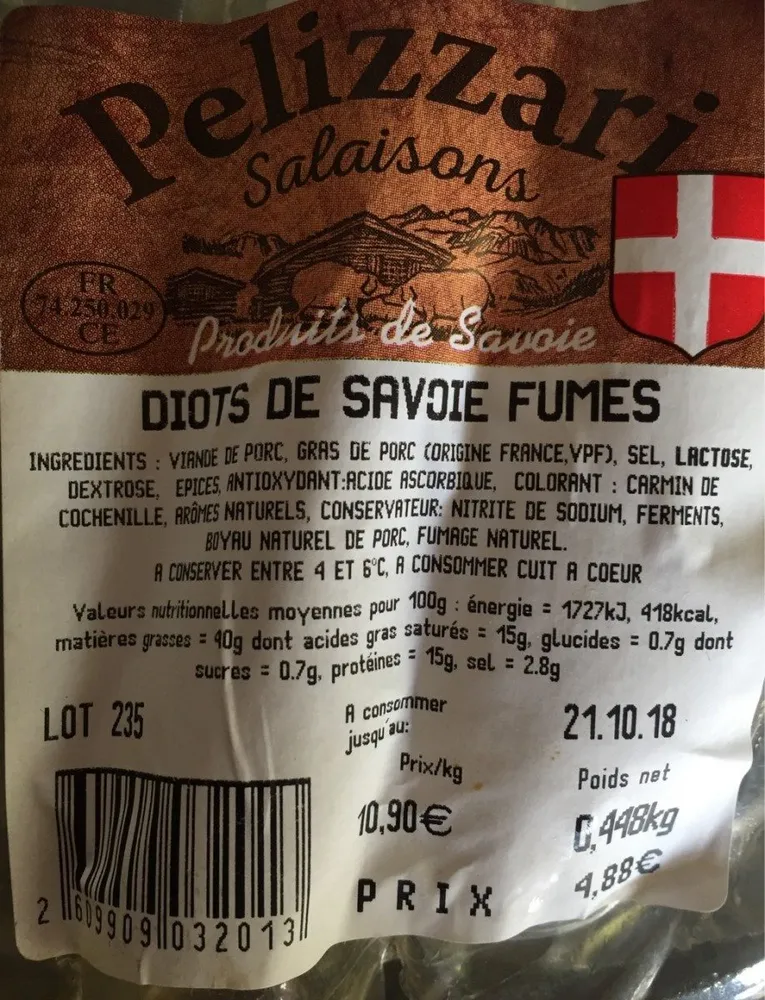 Diots de savoie fumes