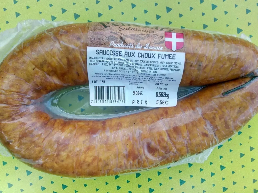 Saucisse aux choux fumée