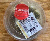 Olive dénoyautées au basilic frais