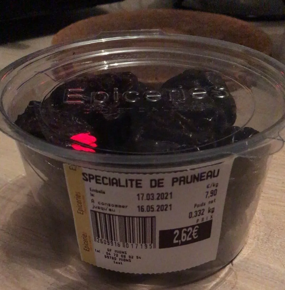 Specialite de pruneau