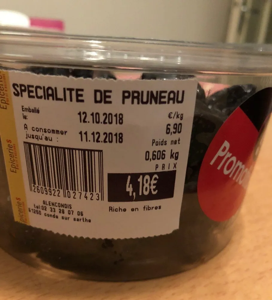 Specialite de pruneau