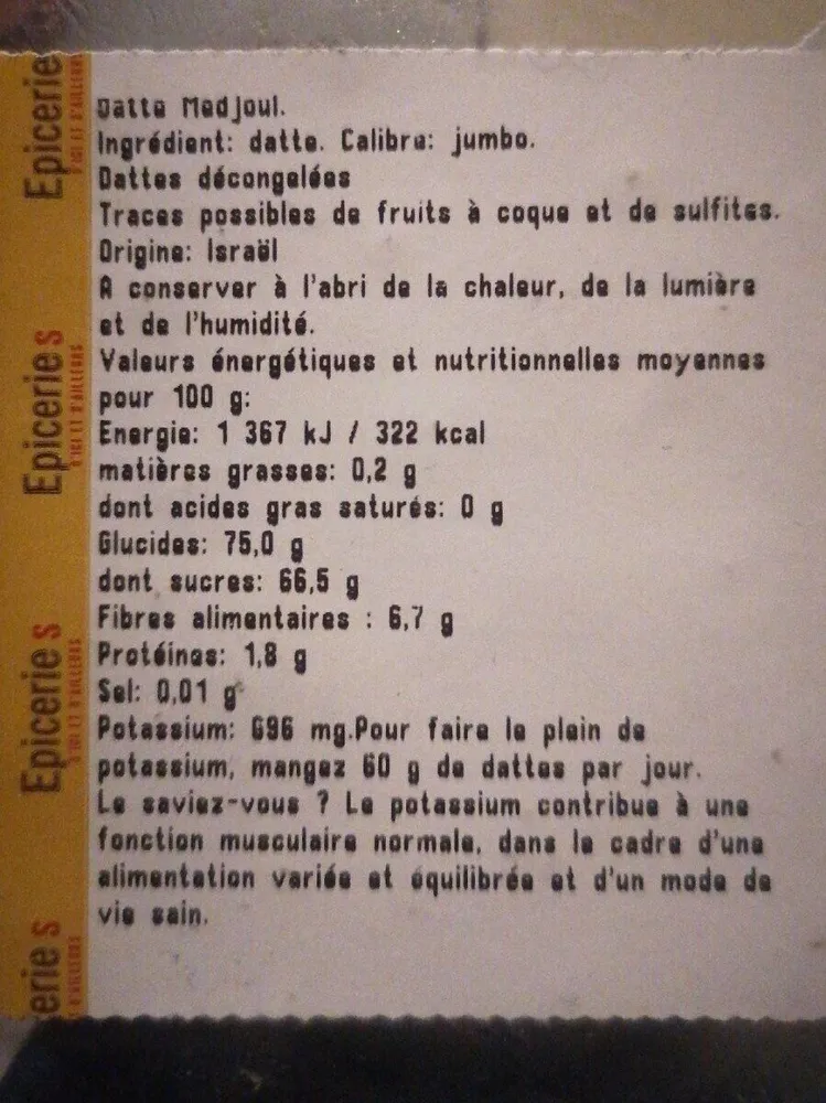 Dattes medjoul