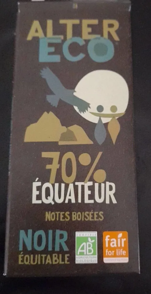 Chocolat noir 70% équateur