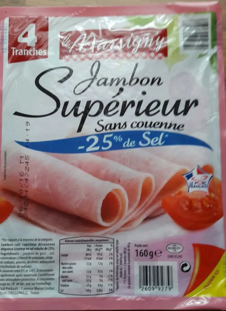 Jambon supérieur  sans couenne