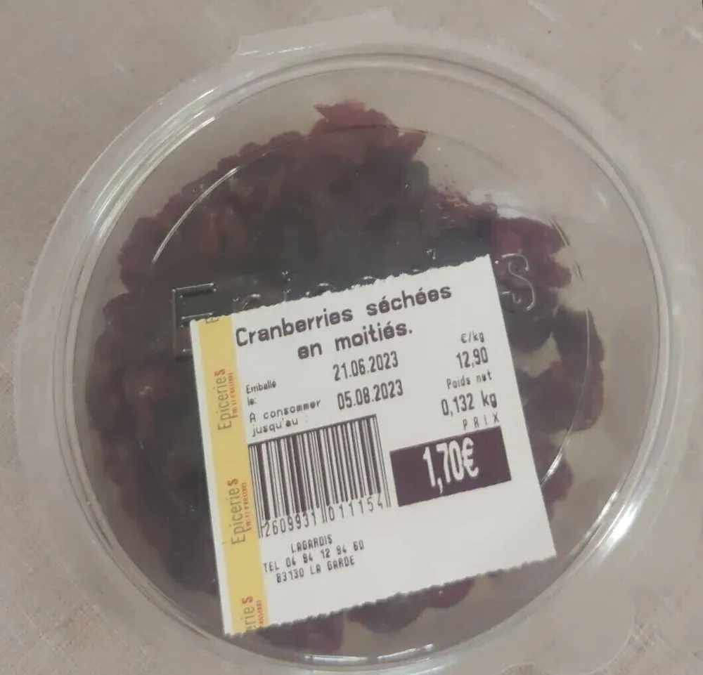 Cranberries séchées