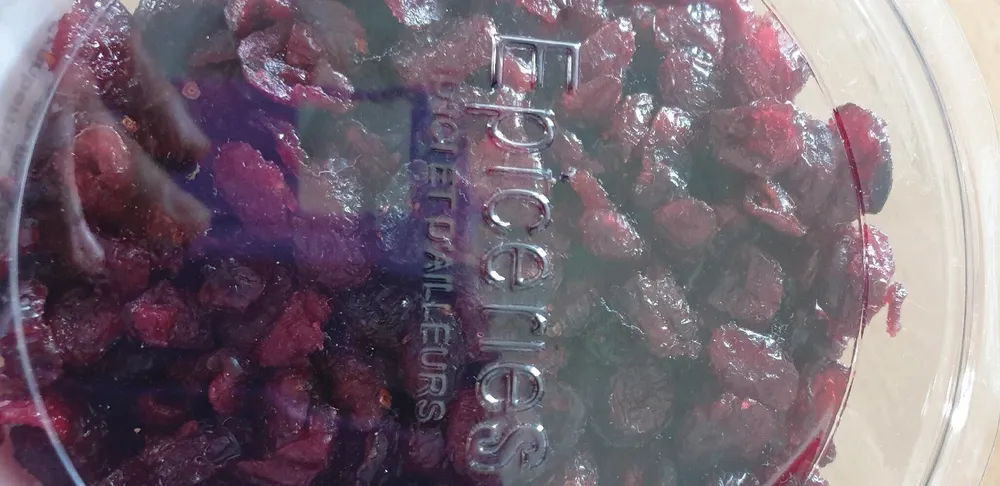 Cranberries séchées  en moitiés