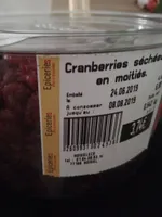 Cranberries séchées en moitiés