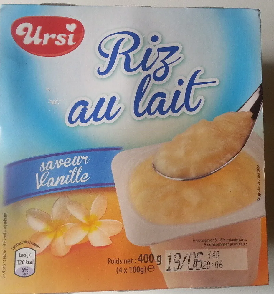 Riz au lait saveur Vanille