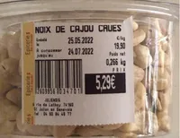 Noux de cajou crues
