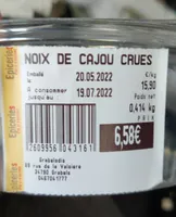 Noix de cajou crues