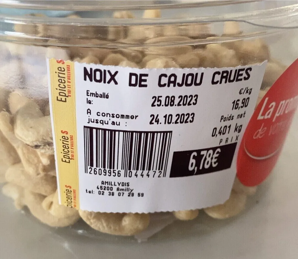 Noix de cajou crues