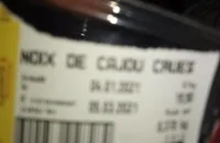 Noix de cajou crues