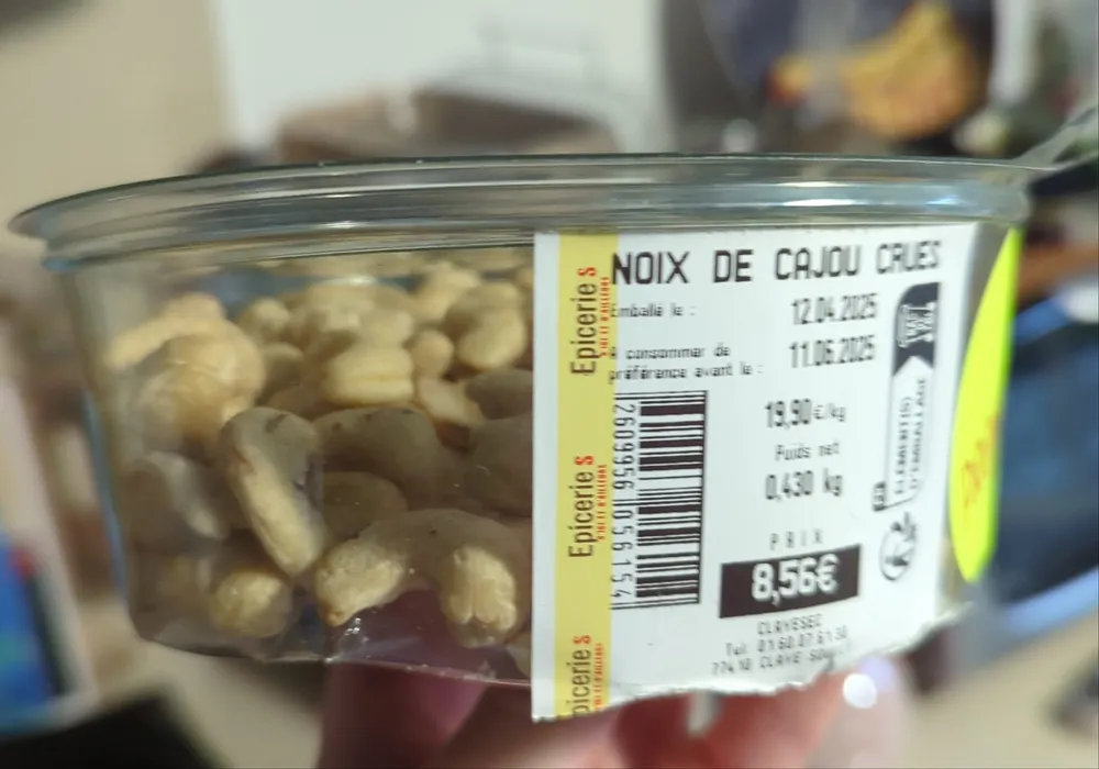 Noix de cajou crues