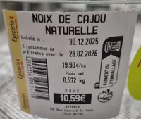 Noix de cajou naturelle