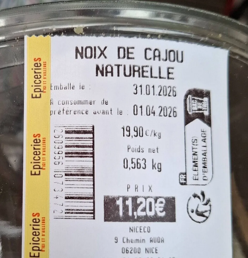 Noix de cajou naturelle