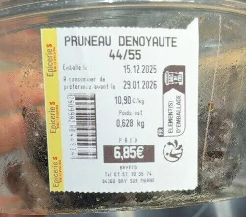 Pruneaux dénoyautés