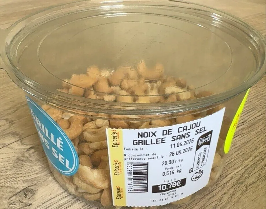 Noix de cajou grillees sans sel