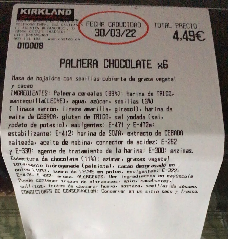 Palmera Chocolate