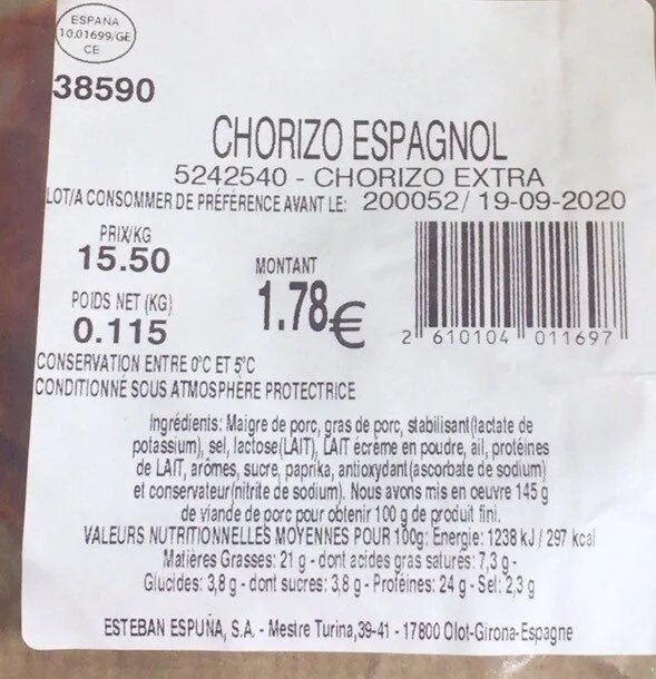 CHORIZO ESPAGNOL