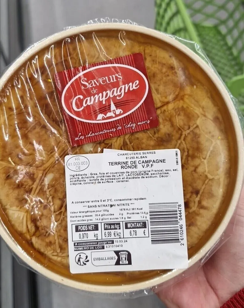 Terrine de campagne ronde
