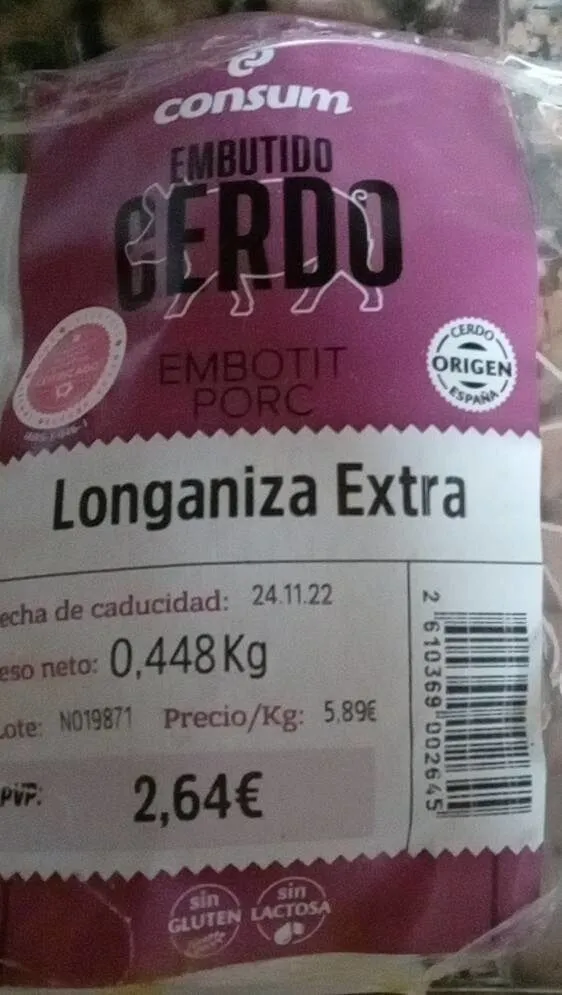 Longaniza extra cerdo