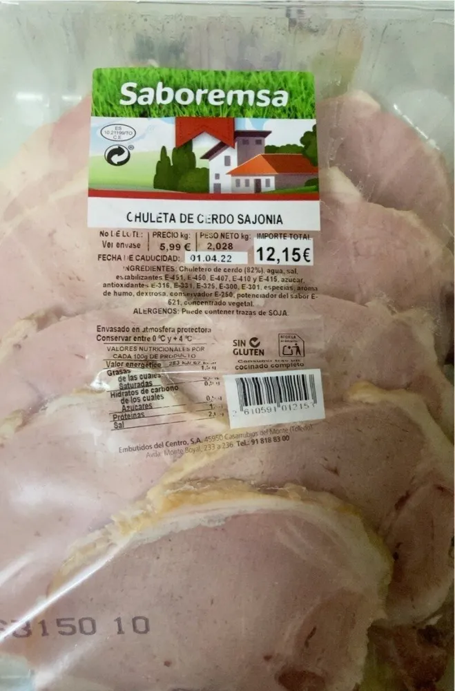 Chuleta de cerdo sajonia