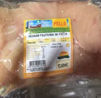 Pechuga fileteada de pollo