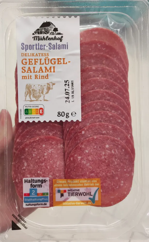 Geflügel Salami mit Rind