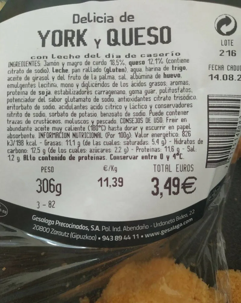 Delicias de York y queso
