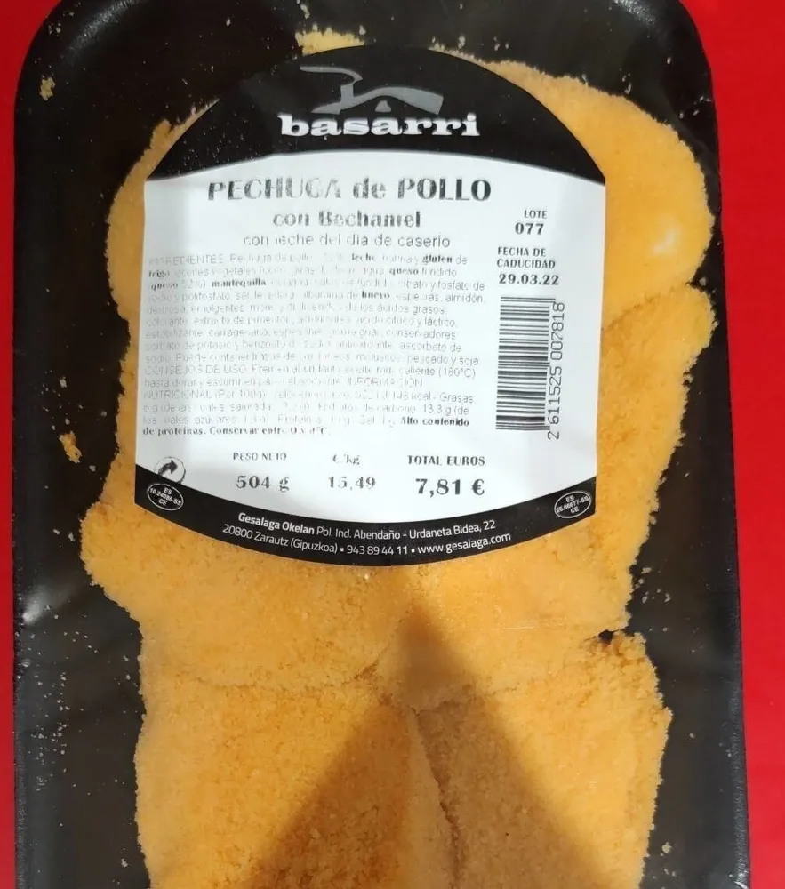 Pechuga de pollo con bechamel