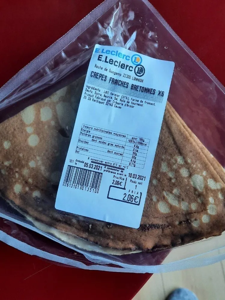 Crêpes fraîches bretonnes