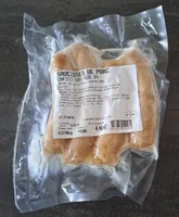 Saucisses de porc confites