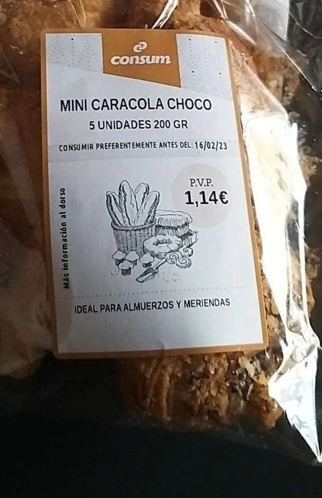 Mini caracola choco