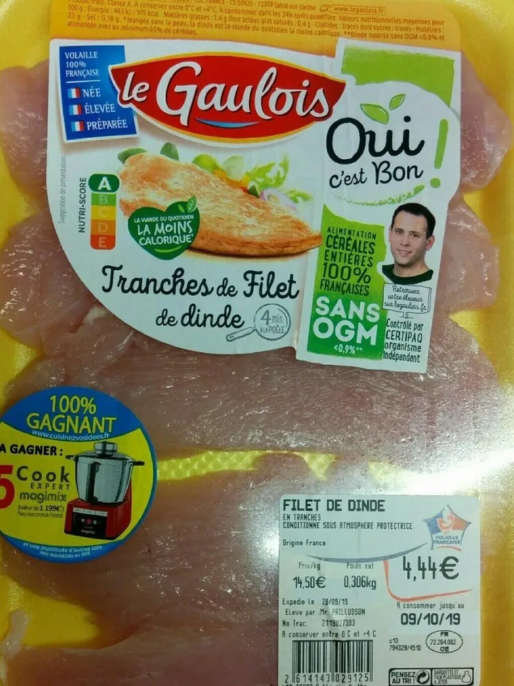 Filet de dinde le gaulois