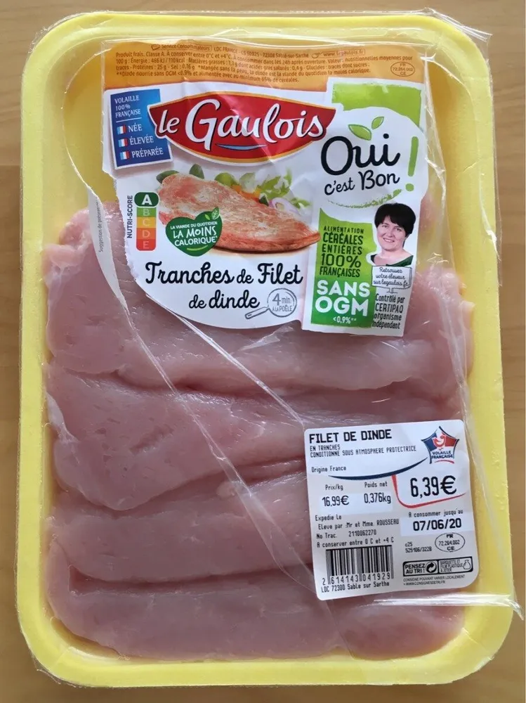 Tranches de Filet de Dinde