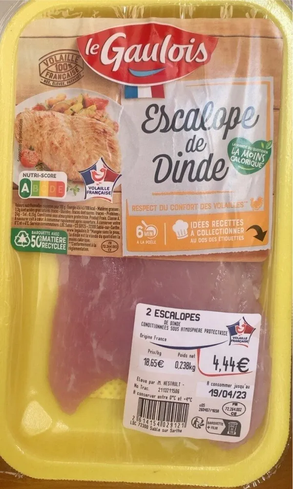 Escalope de dinde