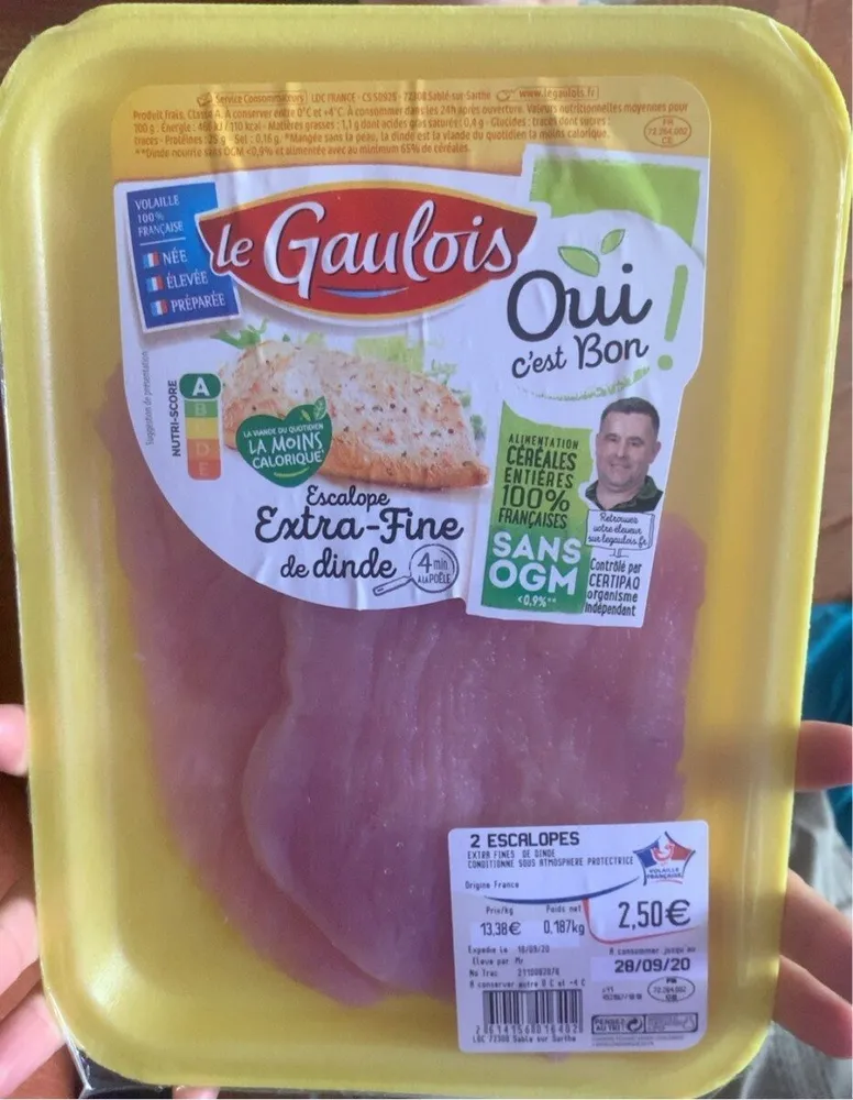 Escalope extra fine de dinde