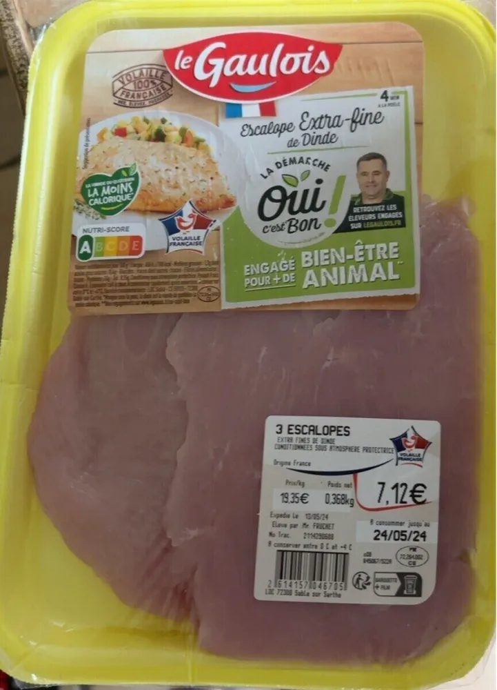 Escalope extra fine de dinde