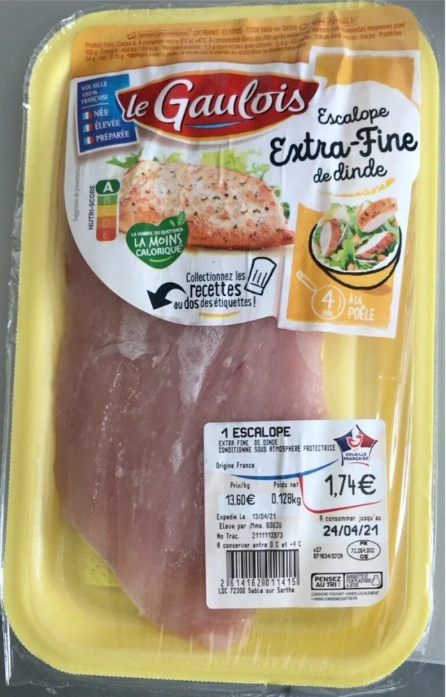 Escalope extra-fine de dinde