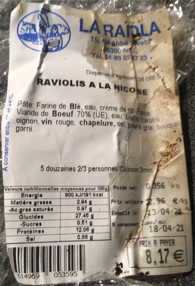 Raviolis a la nicoise