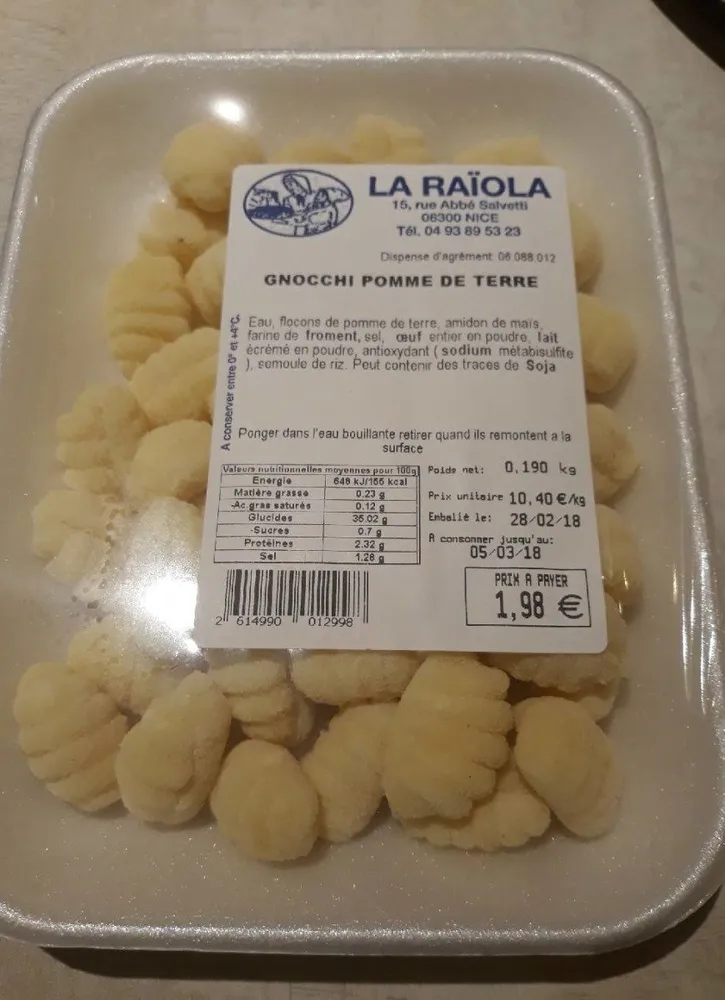 Gnocchi pomme de terre