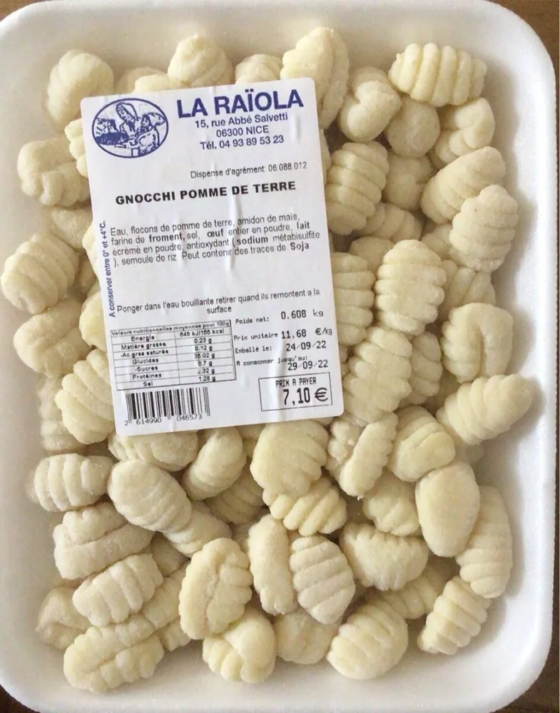 Gnocchi pomme de terre