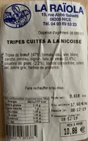 TRIPES CUITES A LA NICOISE