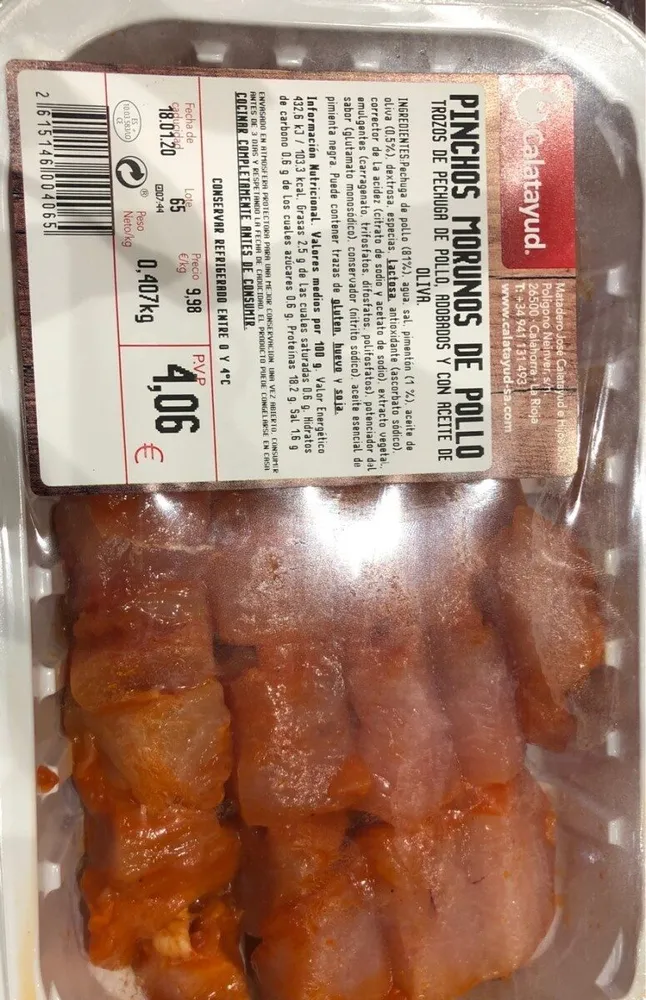 Pinchos morunos de pollo
