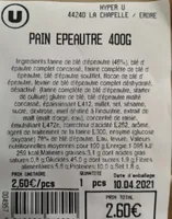 Pain épautre 400 g