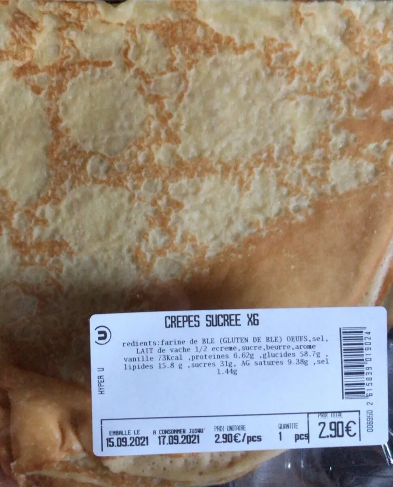 Crepes sucree