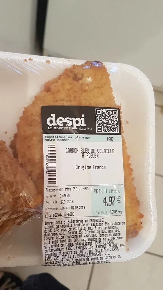 Cordon bleu de volaille