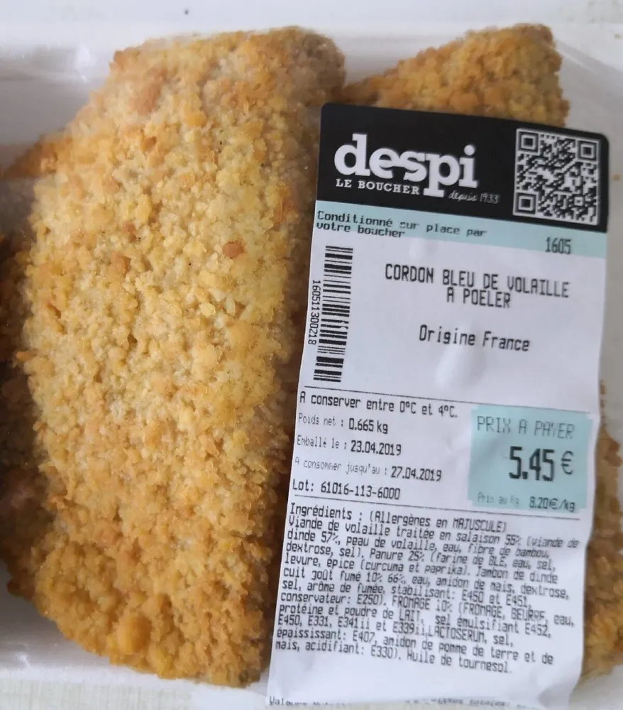 Cordon bleu de volaille