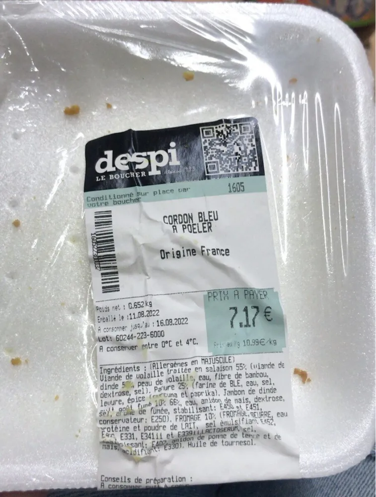 Cordon bleu à poêler
